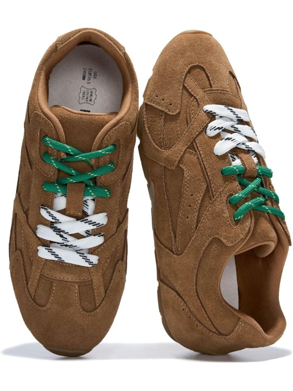 Project Cloud Women's Tan Closed Toe Genuine Leather Barefoot Lace Up Sneakers